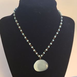 Baby blue beaded Necklace